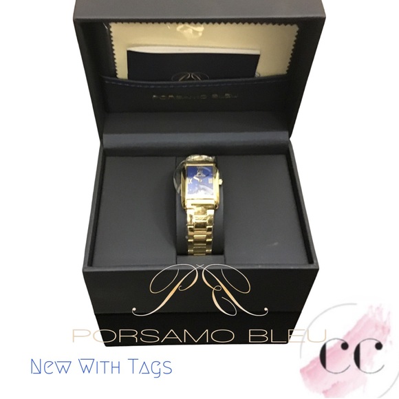 NWT Porsamo Bleu Karla Quartz Blue Dial Ladies Watch - Picture 10 of 13